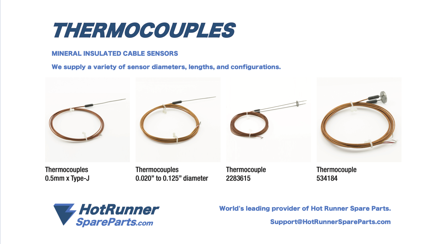 Hot Runner THERMOCOUPLES — HotRunnerSpareParts.com